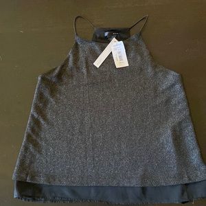 New, never worn black, shimmery tank top